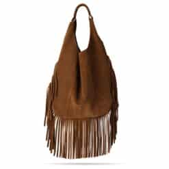 שק פרנזים נינה זמש קרמל - TES Leather Bags