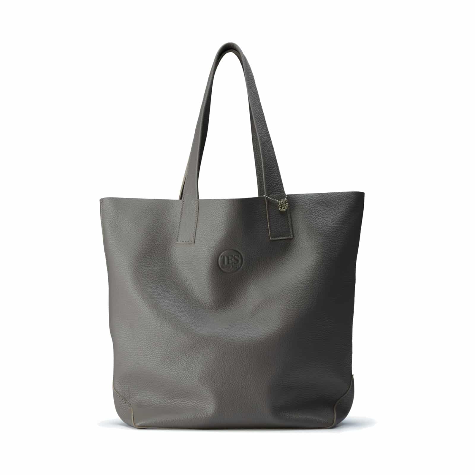 2025_03_27_TESBAGS2828 תיק שופינג אפור - TES Leather Bags