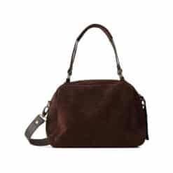 תיק נשיאה מיני צ'ארלי זמש שוקולד - TES Leather Bags