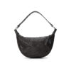 תיק עור טוני שחור עם טקסטורה - TES Leather Bags