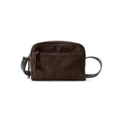 תיק צד רומי נובוק שוקולד - TES Leather Bags