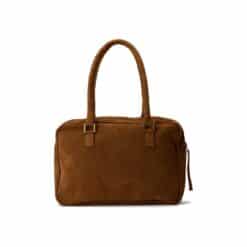 תיק נשיאה שרלוט זמש קרמל - TES Leather Bags