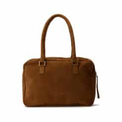 תיק נשיאה שרלוט זמש קרמל - TES Leather Bags