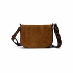 תיק צד לורי זמש חום - TES Leather Bags