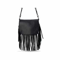 תיק צד לורי פרנזים שחור - TES Leather Bags