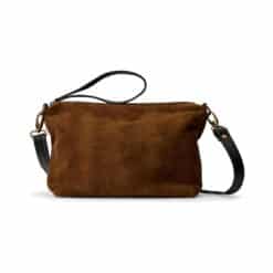 תיק צד סוהו זמש חום - TES Leather Bags