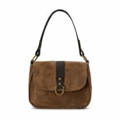 תיק נשיאה וצד היילי זמש מוקה - TES Leather Bags