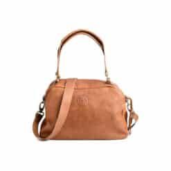 תיק נשיאה מיני צ'ארלי חום קאמל - TES Leather Bags